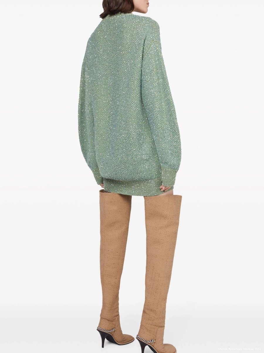 Affordable McCartney sequin-embellished Stella Women cape minidress jumper 0401